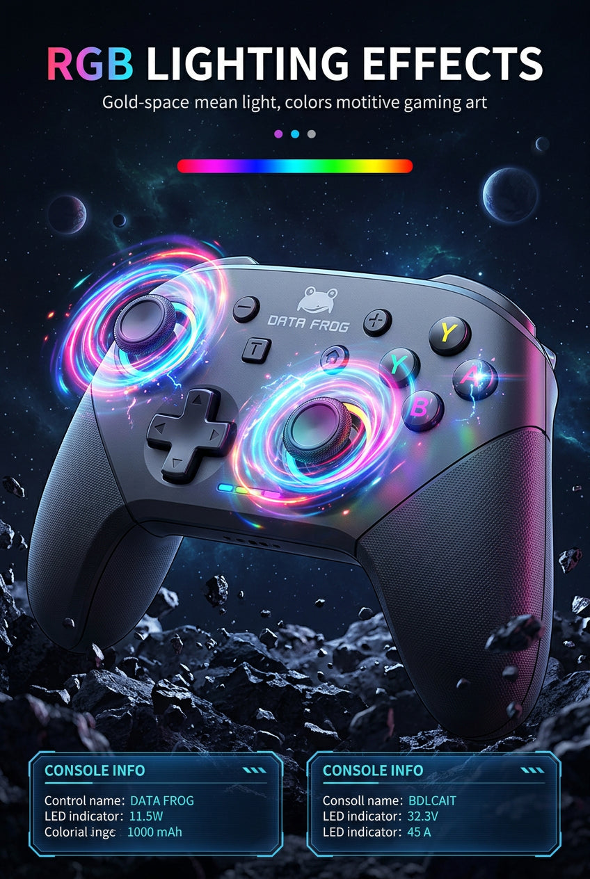 DATA FROG Wireless Game Controller for Switch / OLED / Lite / Switch 2 Console Programmable Joystick Gamepad for PC