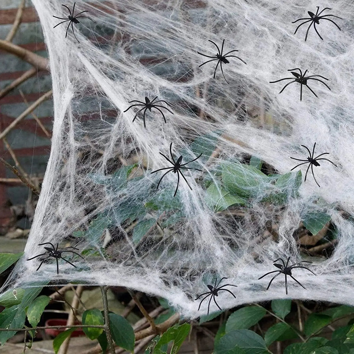 Wholesale Artificial Spider Web Halloween DIY Hanuted House Stretchy Cobwebs with Fake Spiders Indoor Outdoor Garden Party Decor