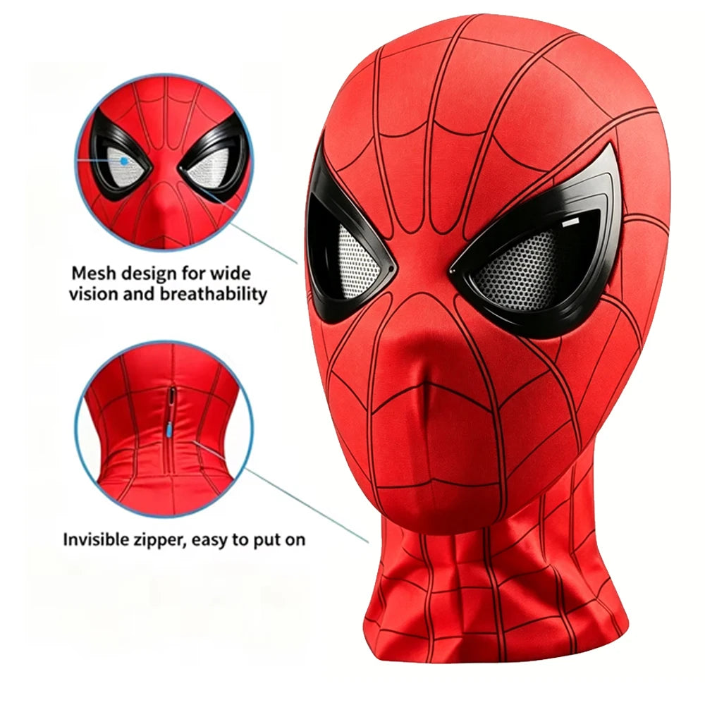 2026 《Spider Man:Brand New Day 》 1:1 scale mask, chin strap with operable blink control, Halloween Spider Man cosplay toy